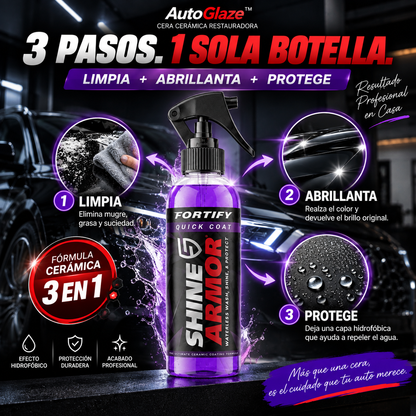 AutoGlaze™ | Cera Cerámica Restauradora 3 en 1 Limpia • Restaura • Protege