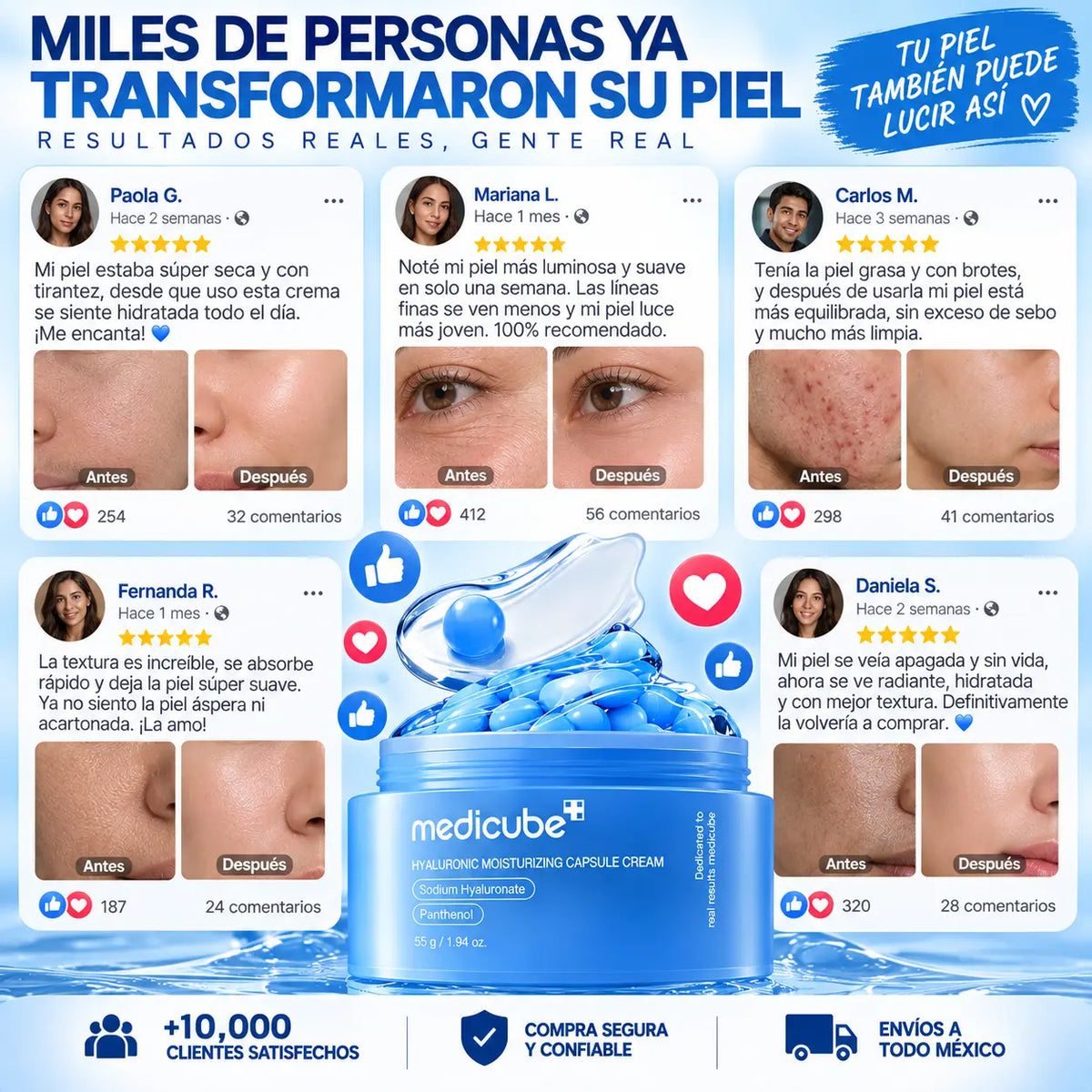 MediBlue - Gel de acido hialuronico de perlas azules