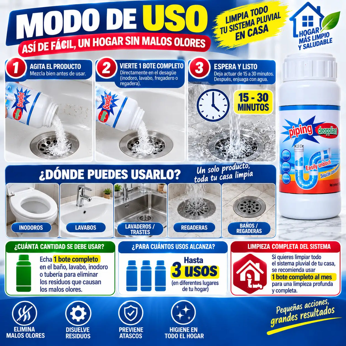 LimpiaMax  - Polvo Eliminador de Malos Olores