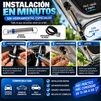 ResortePlus- Resorte para cajuela elastico