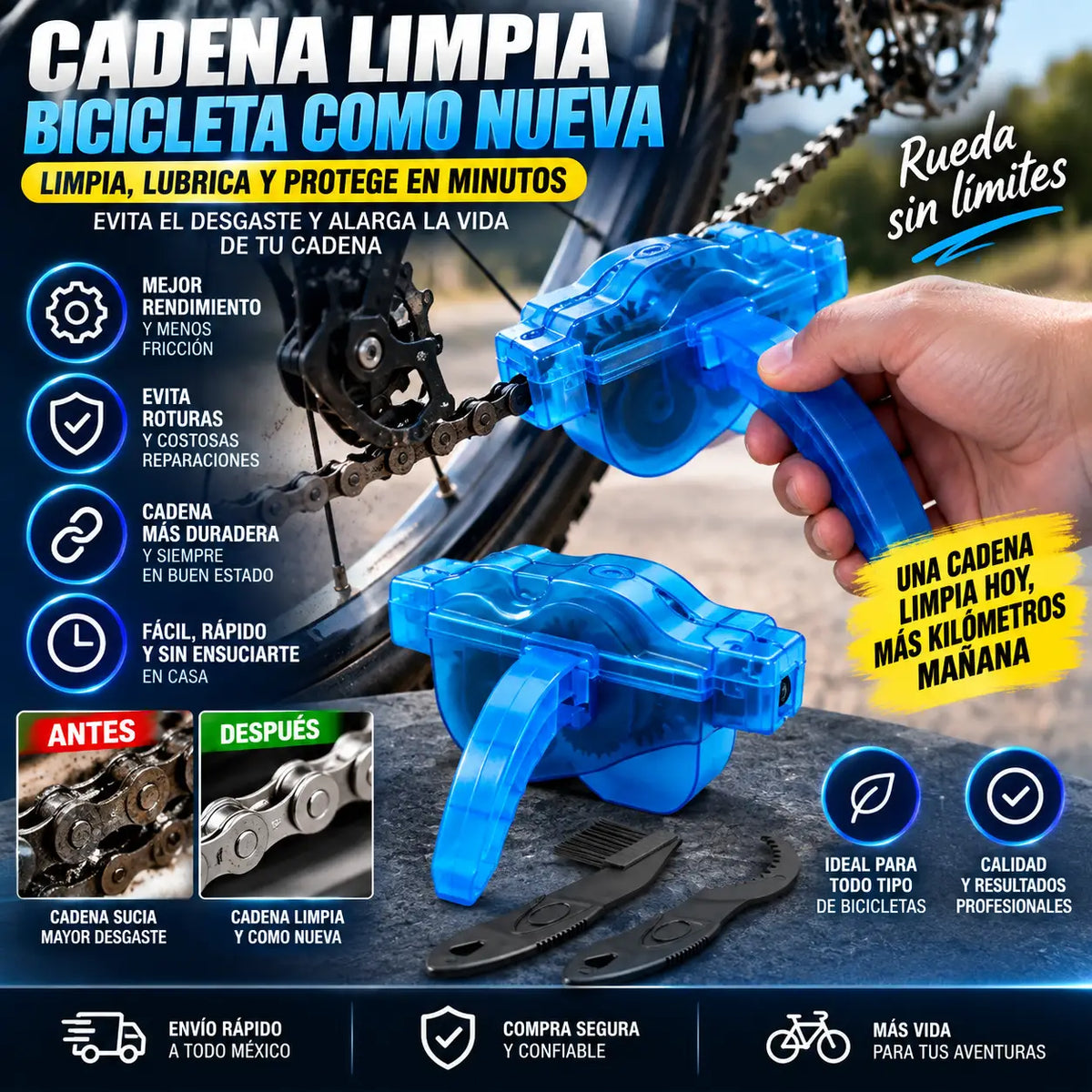 CadenaClean- Limpiador De Cadena Para Bicicleta