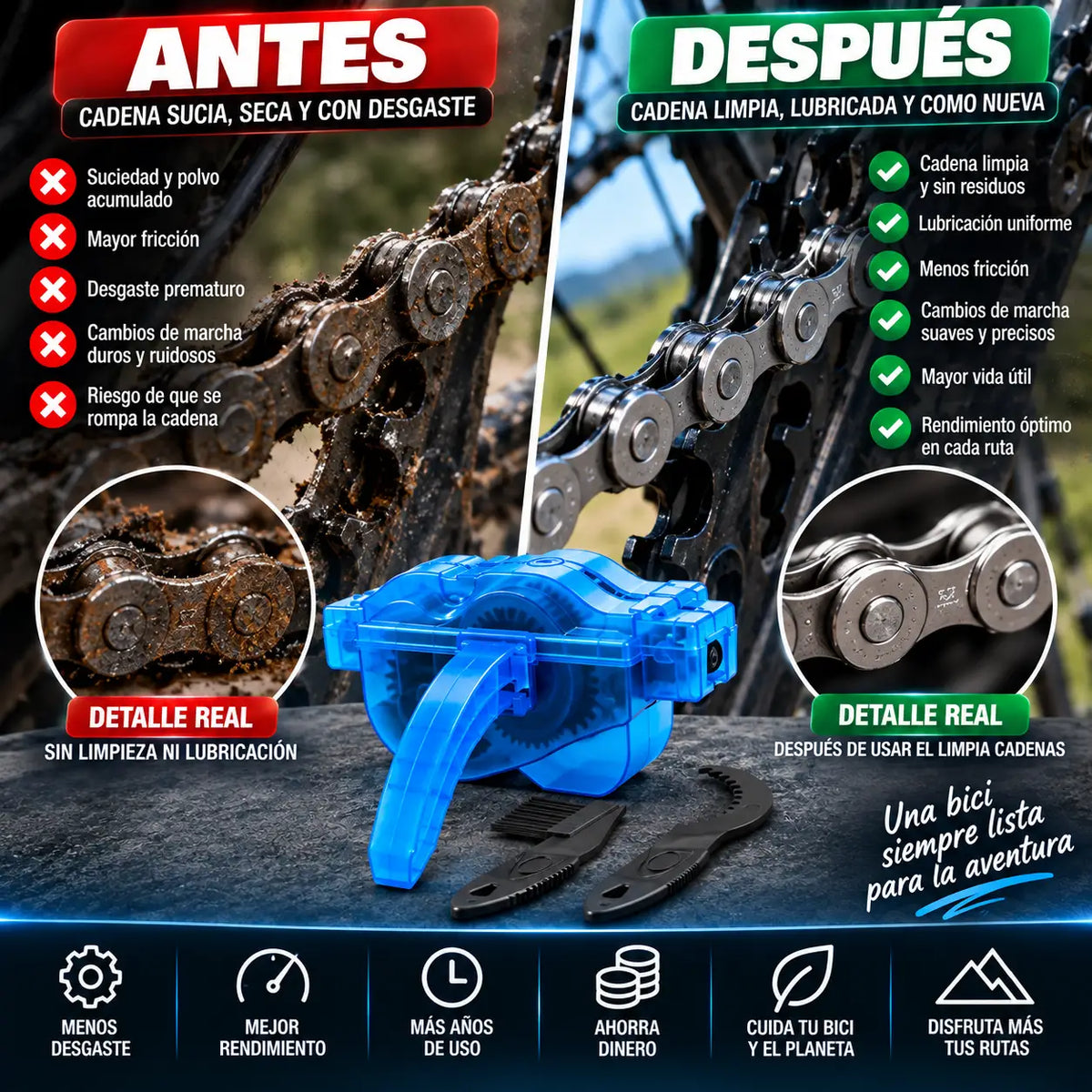 CadenaClean- Limpiador De Cadena Para Bicicleta