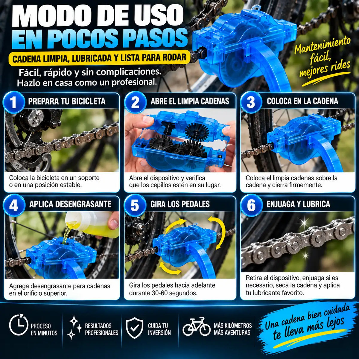 CadenaClean- Limpiador De Cadena Para Bicicleta