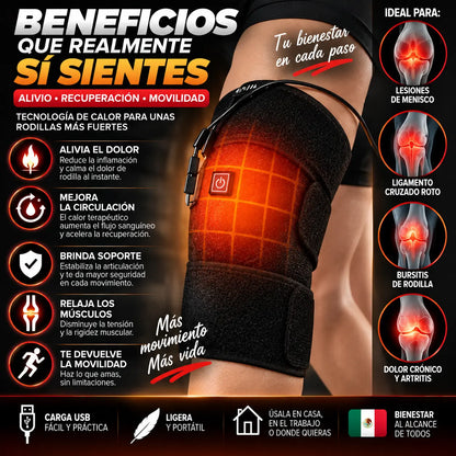 RodiMax - Rodillera ortopédica termica masajeadora