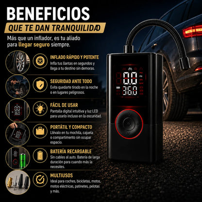 AirBomba- Compresor de Llantas 3 en 1