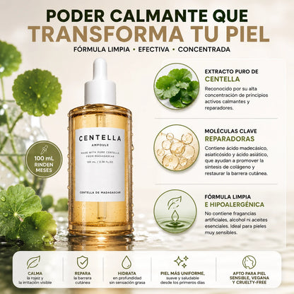 Centella -  Enrojecimiento, Reparar Barrera Cutánea e Hidratar sin sensación grasosa