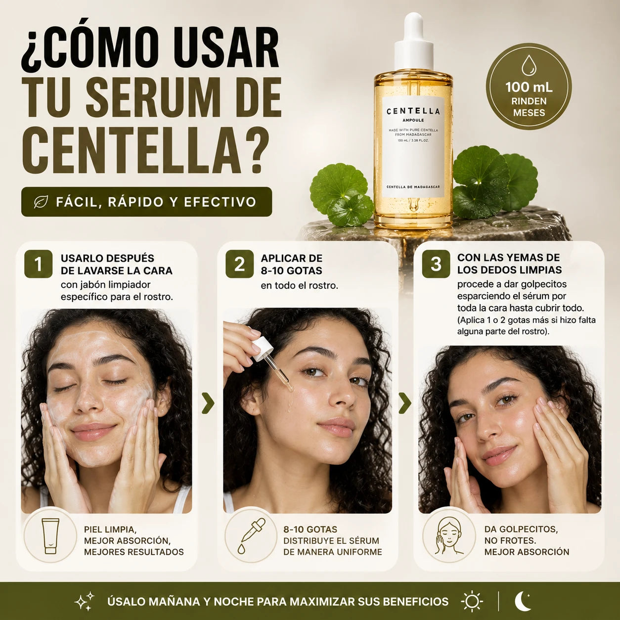 Centella -  Enrojecimiento, Reparar Barrera Cutánea e Hidratar sin sensación grasosa