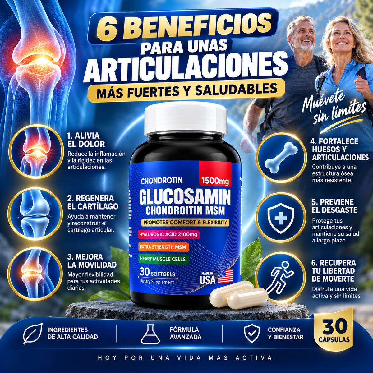GlucosaminMax - Suplemento para Cartílago y Articulaciones