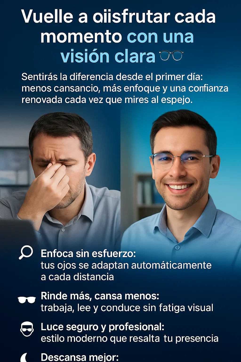 Gafas TR90 que alivian la vista y protegen de la luz de pantallas