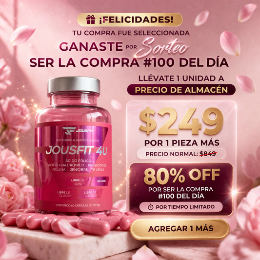 ⏰ Obtén el descuento y lleva 1 Frasco más, por solo $249 pesos 🔥