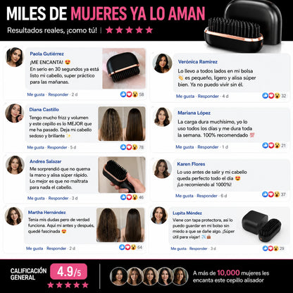 AlisaPro - Cepillo Anti-Frizz Alasiador de Cabello
