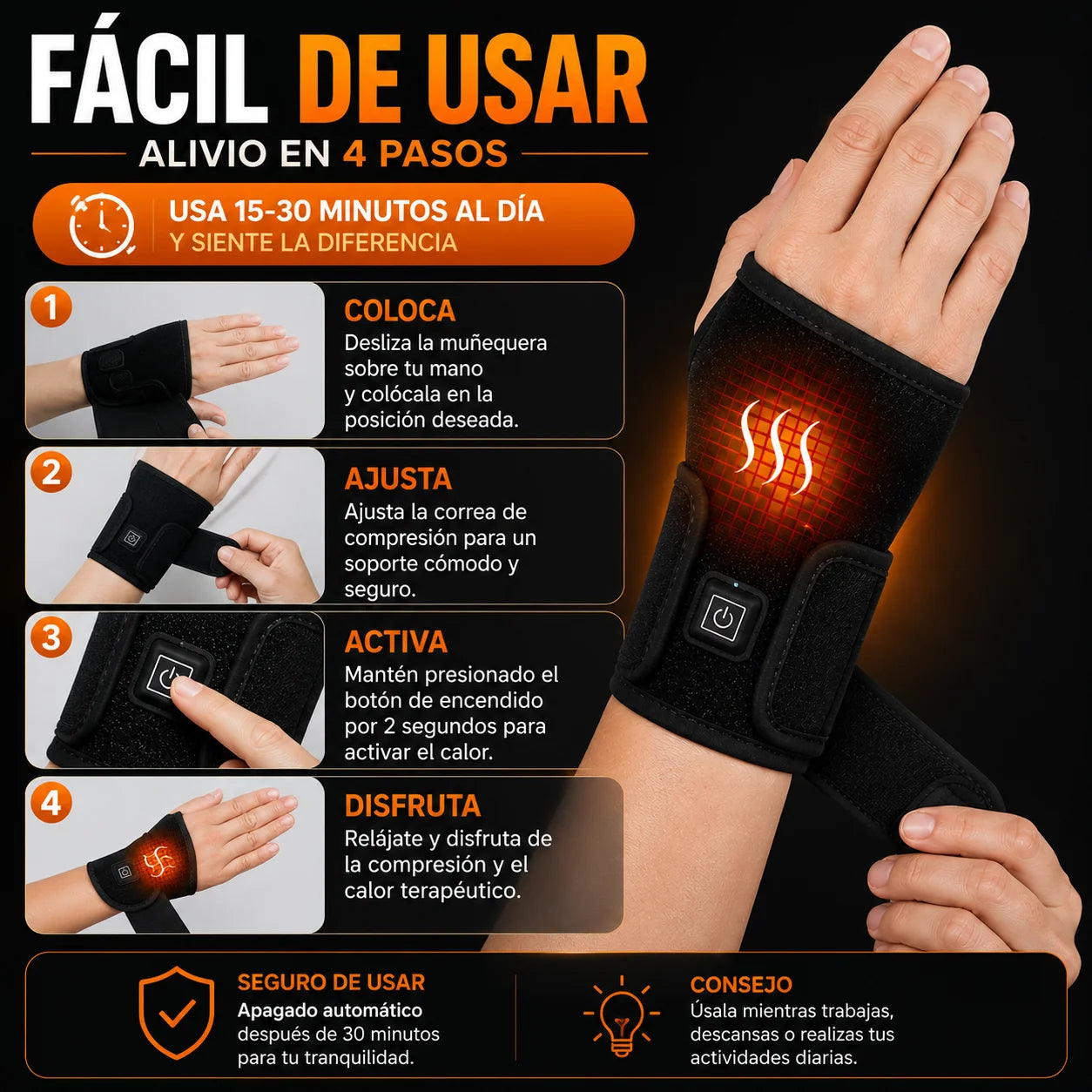MuñecaFlex™️ - Muñequera para Tunel Carpiano, Artritis y Tendiditis