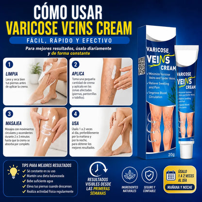 VariCream - Crema reductora de varices, para dolor y piernas hinchadas