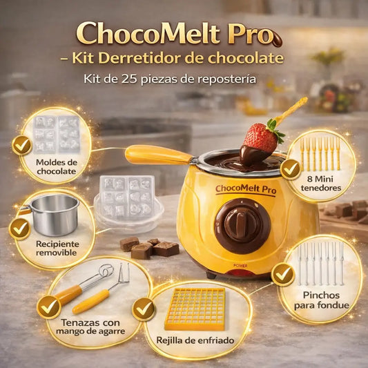ChocoMelt Pro - Kit Derretidor de cholocate de 25 Piezas