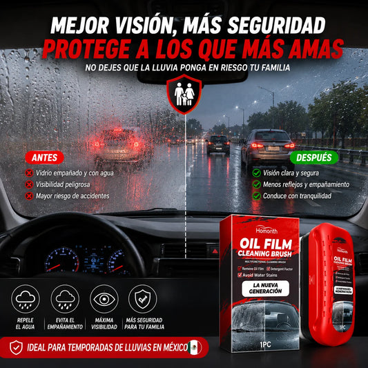 VidrioClean - Película Antiempañante para Vidrios y Espejos de Carro