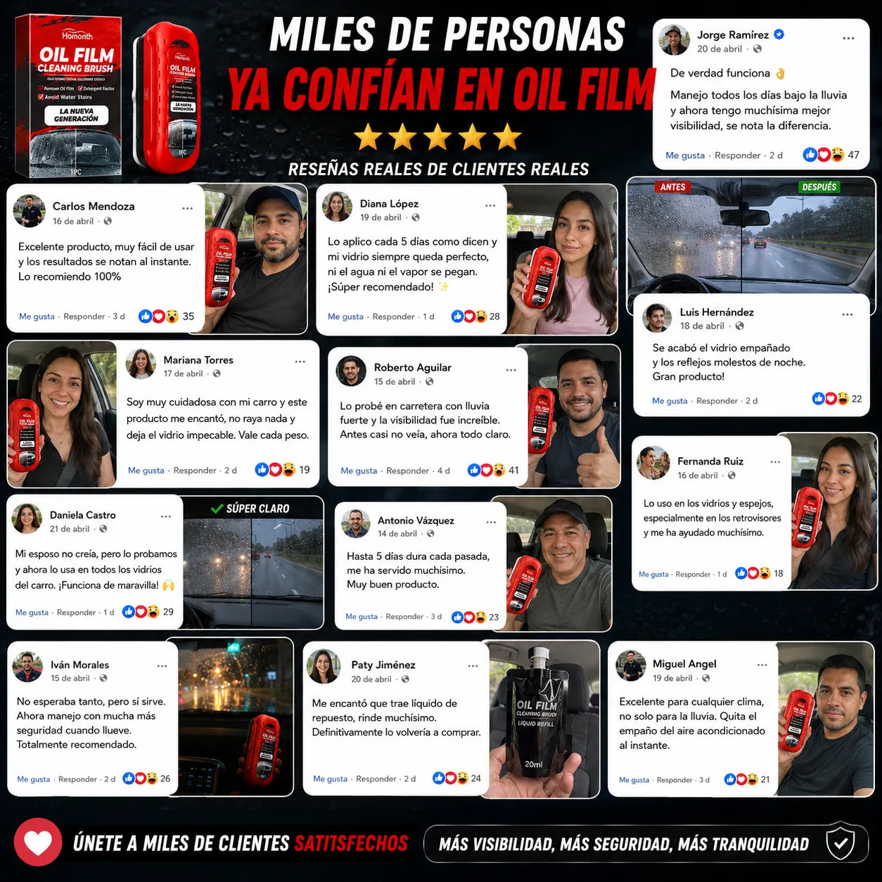 VidrioClean - Película Antiempañante para Vidrios y Espejos de Carro