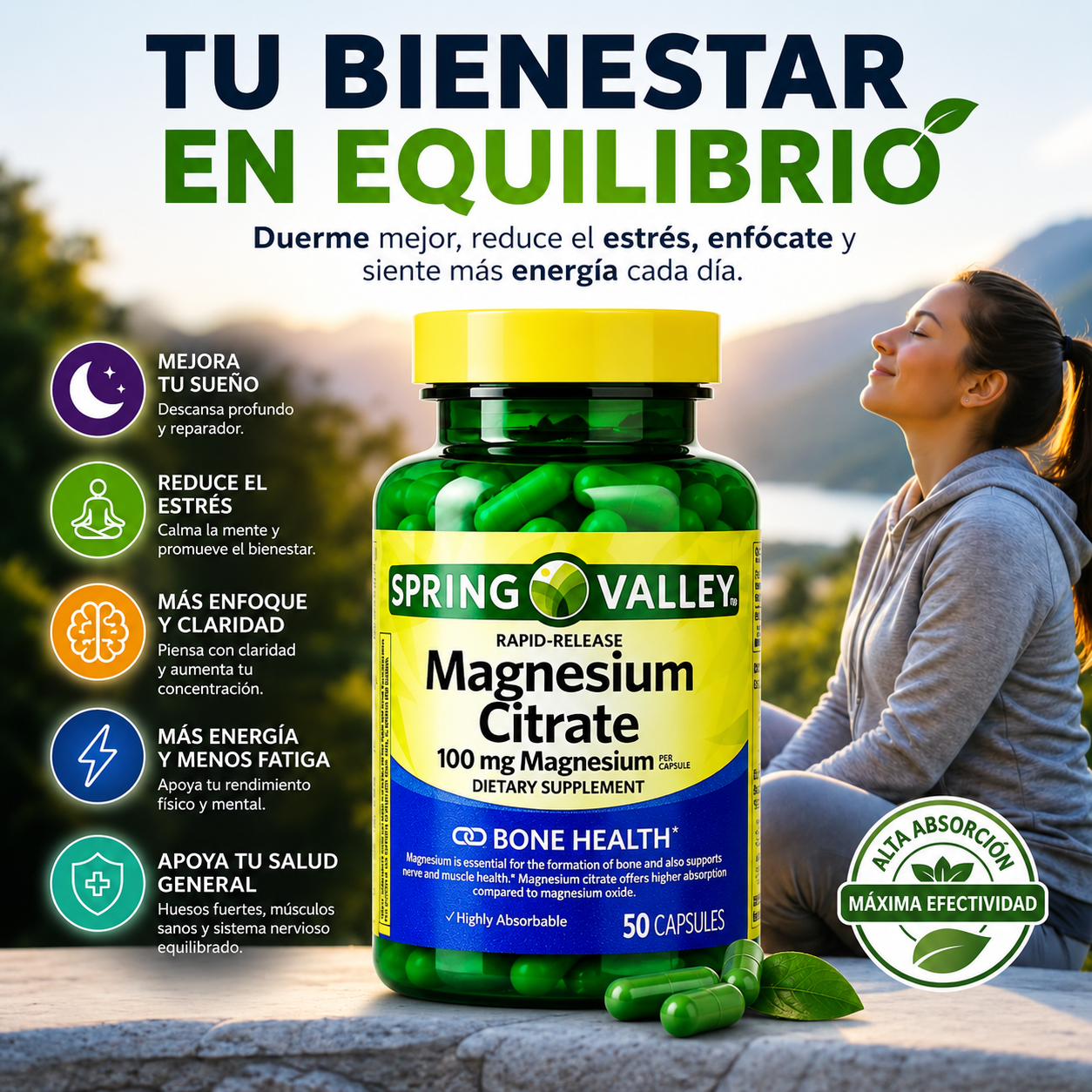Magnesium 12 en 1: La Unica Formula con 12 Formas de Magnesio en una sola Capsula