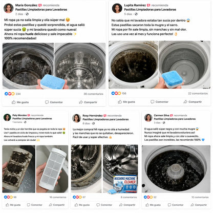 WashCleaner - Tabletas Efervescentes para limpiar Lavadoras 🧼