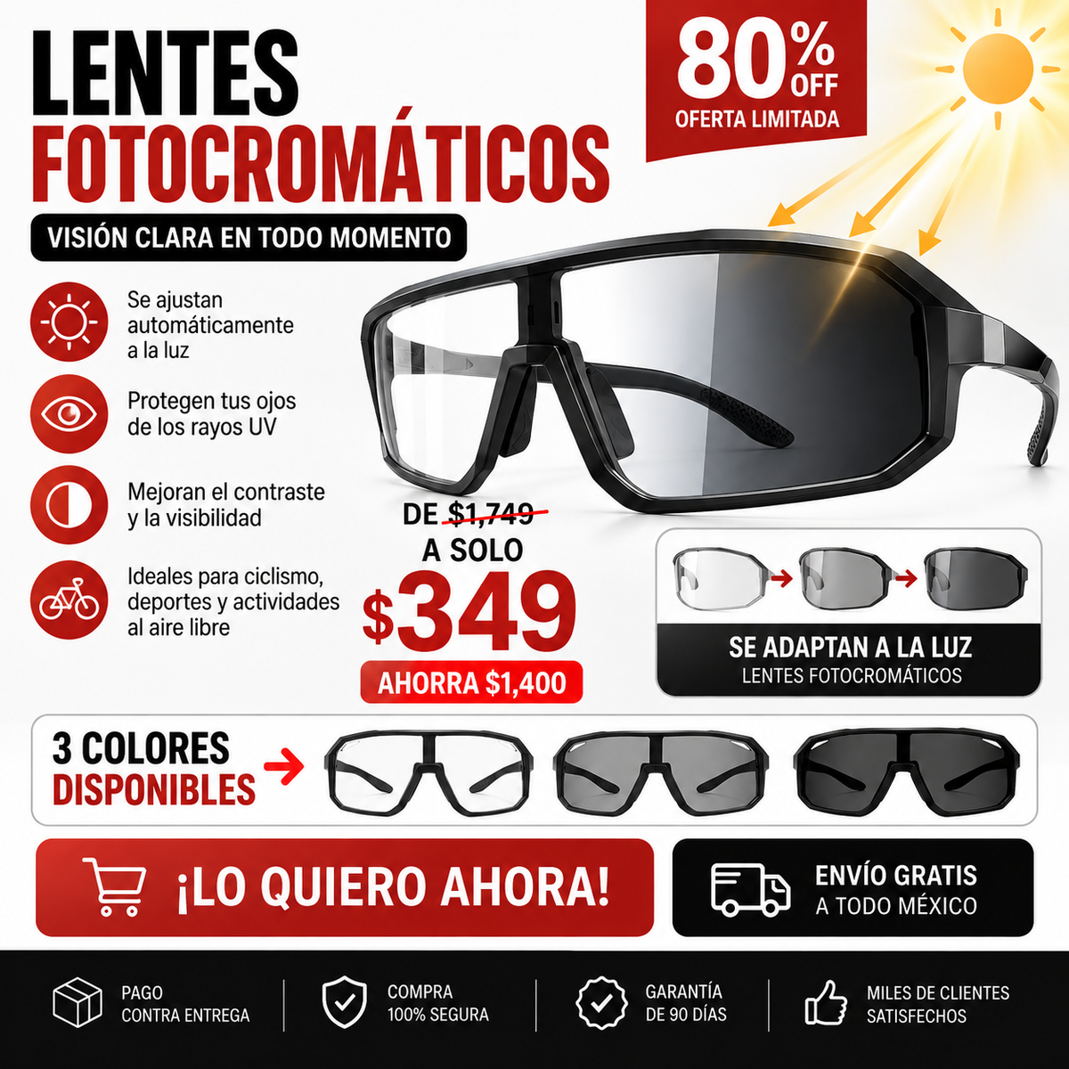 Upsell - Kit Limpiador Cadena Bici - Lentes De Sol Fotocromaticos Biker