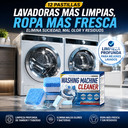 WashCleaner - Tabletas Efervescentes para limpiar Lavadoras 🧼