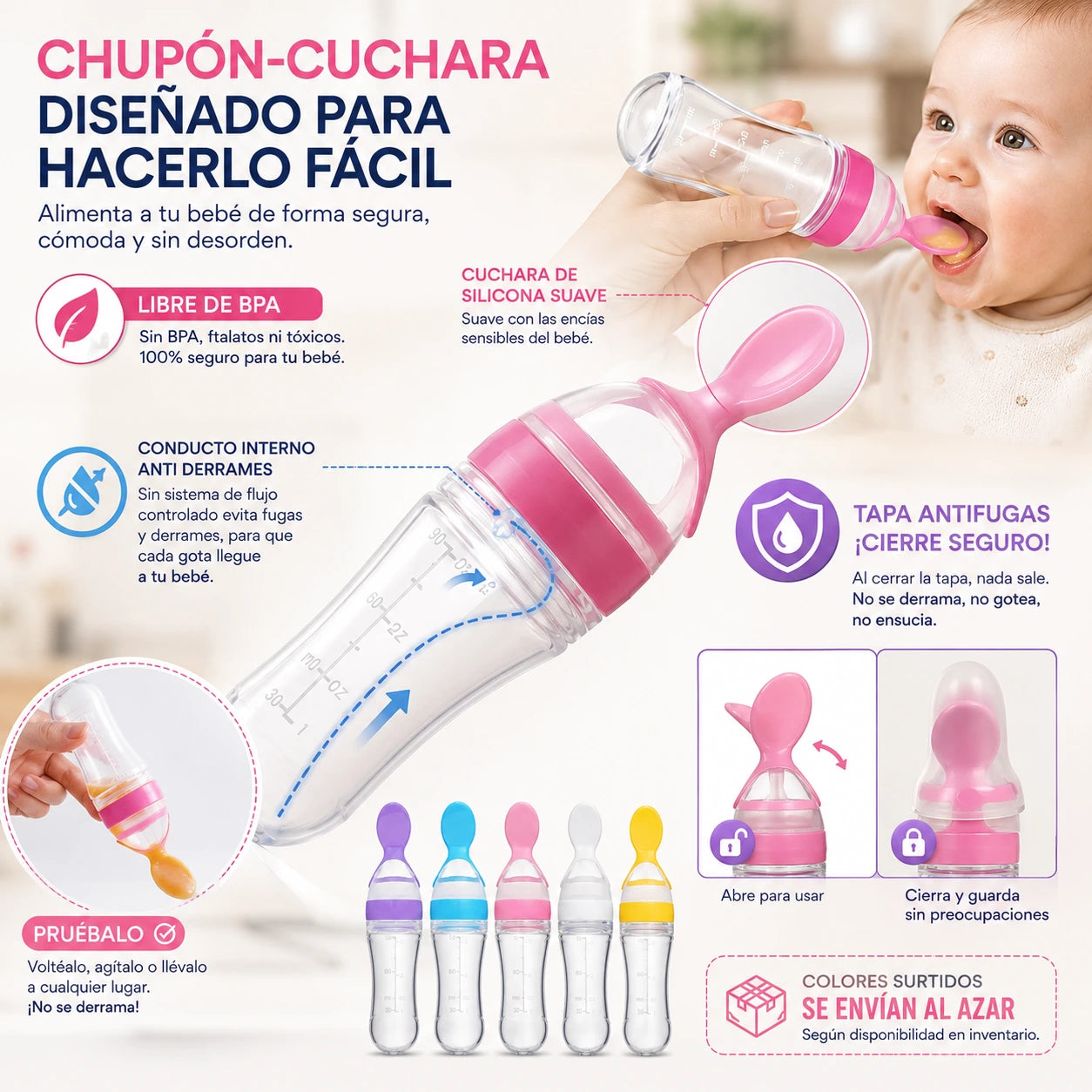 Cucharín - Cuchara AntiDerrame para Bebés