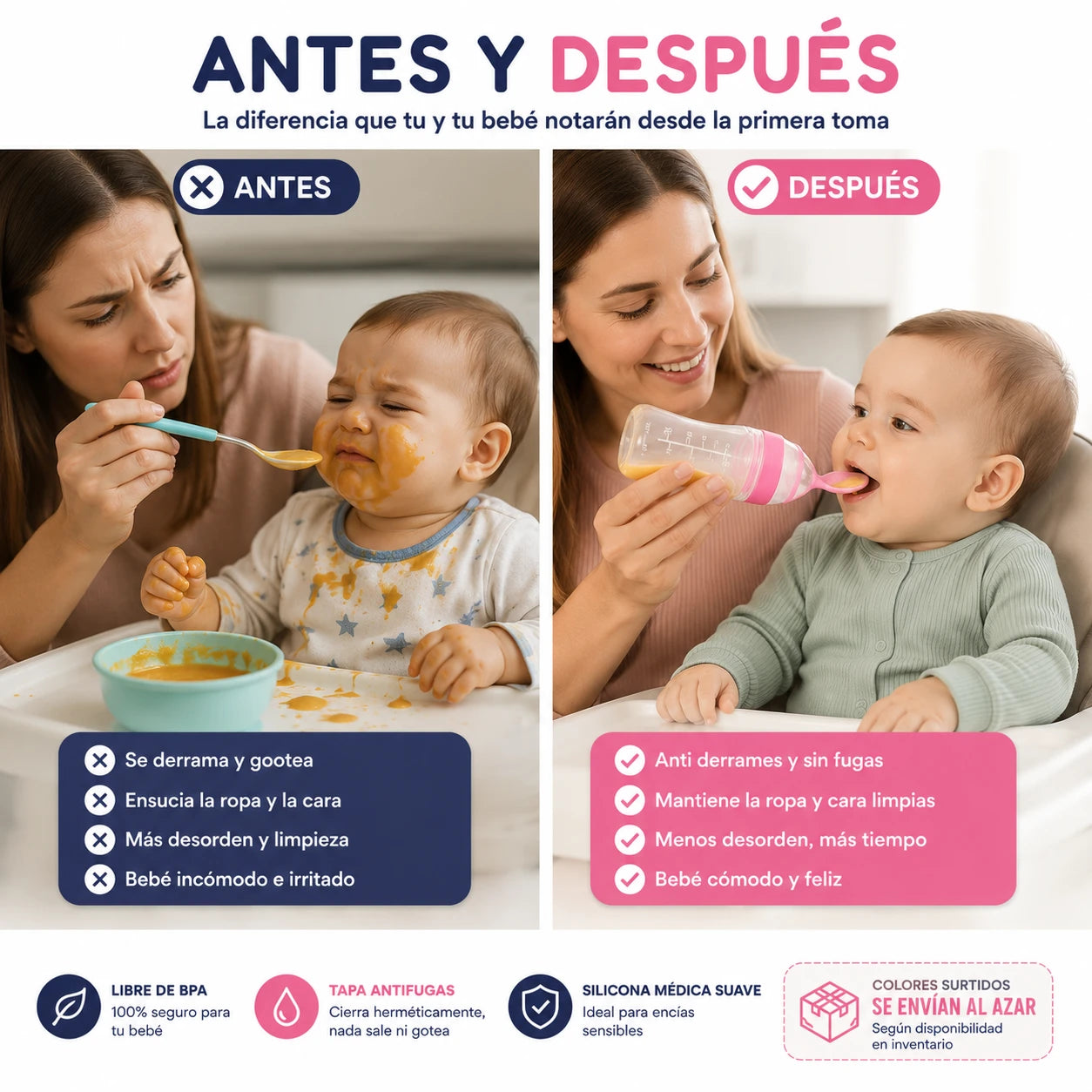 Cucharín - Cuchara AntiDerrame para Bebés