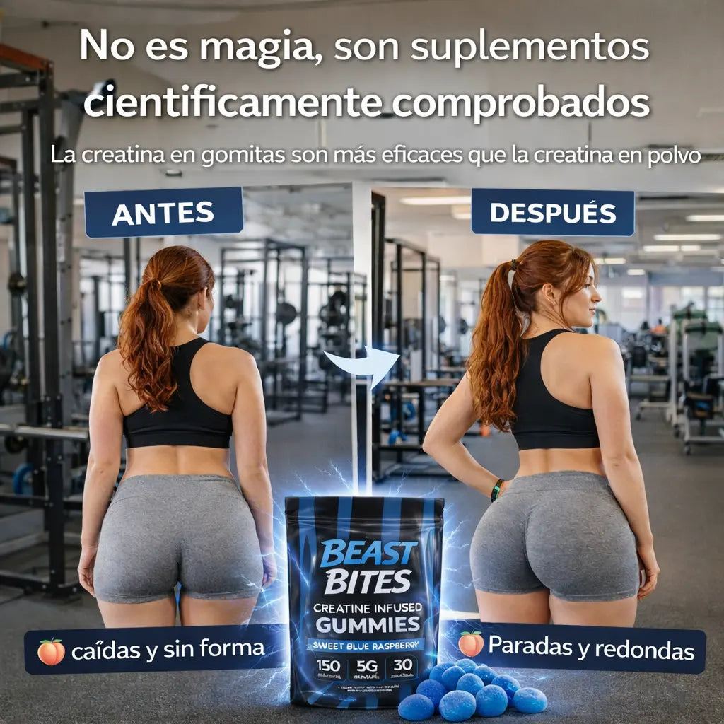 Gomitas de creatina - Crece tus glúteos 🍑