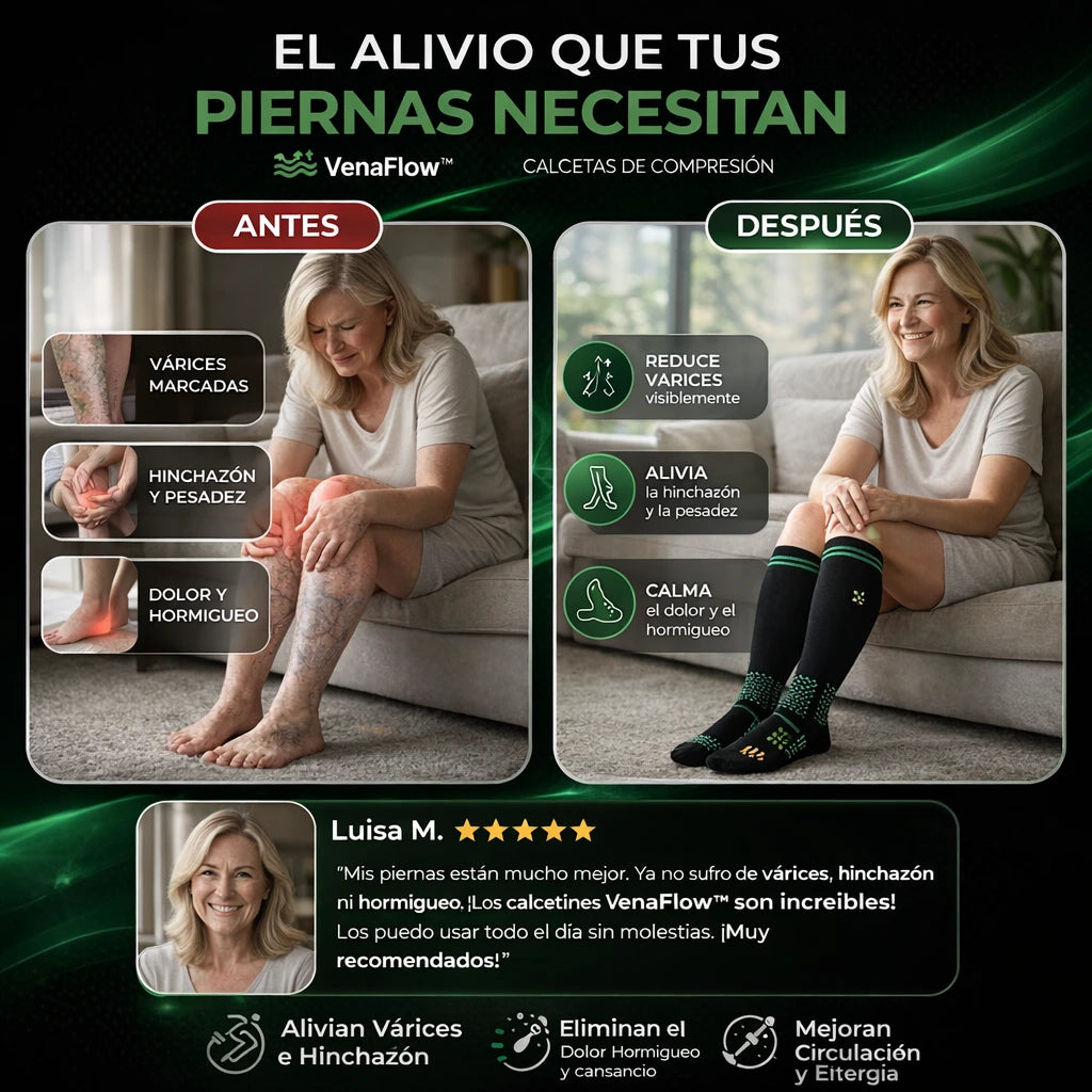 VenaFlow™ - Medias de Compresión para Neuropatía y Várices 2 X 1