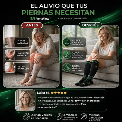 VenaFlow™ - Medias de Compresión para Neuropatía y Várices 2 X 1