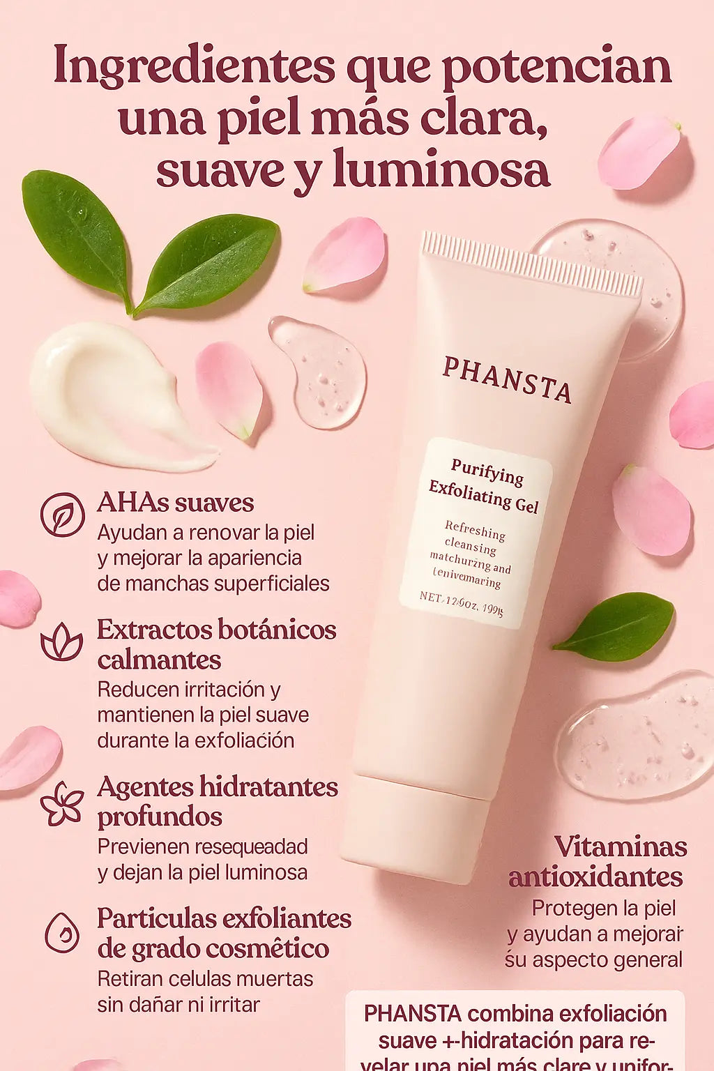 DermaClear Pro – Gel Exfoliante Aclarador de Piel