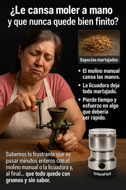 TrituraFácil™ Moledor de café y especias