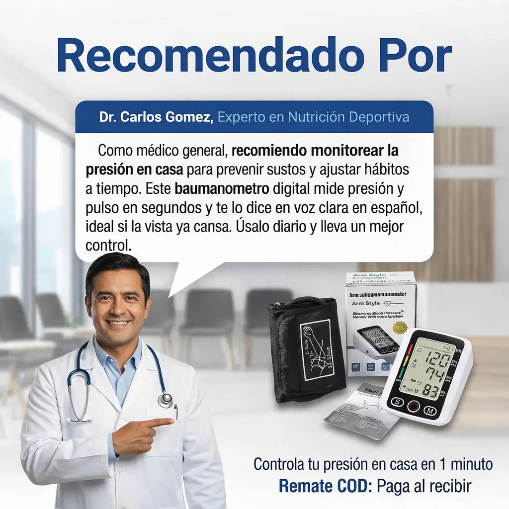 🫀CARDIOMAX™ – Baumanómetro Digital de Brazo con AltaVoz 🔊