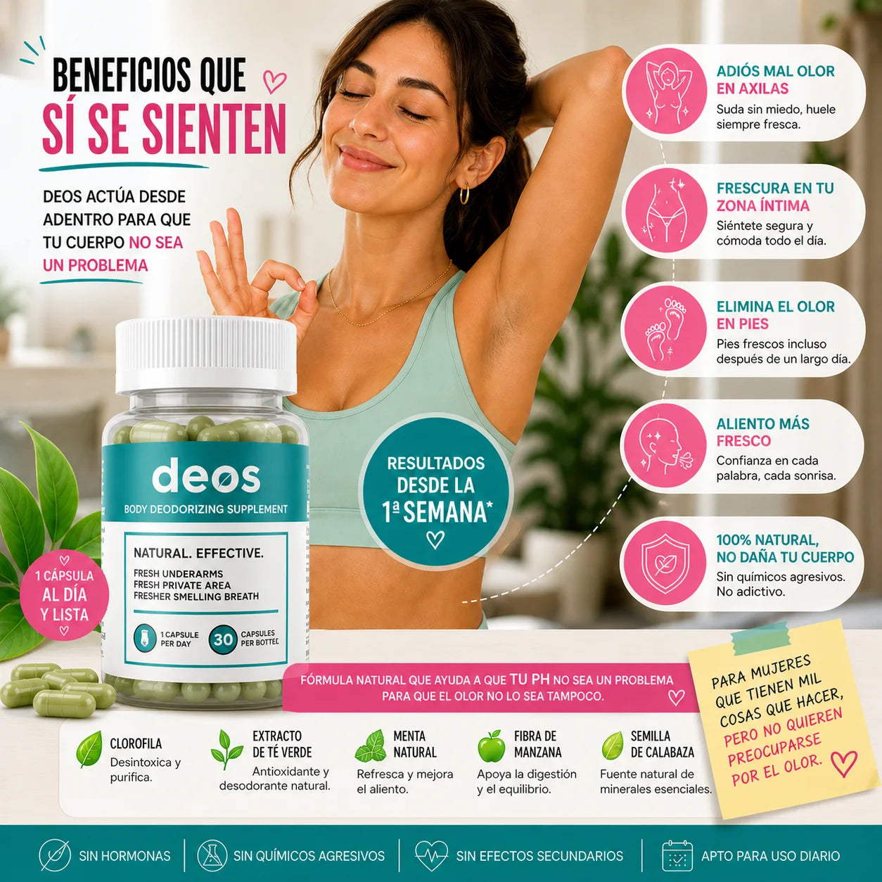 DEOS™ I Suplemento desodorante natural