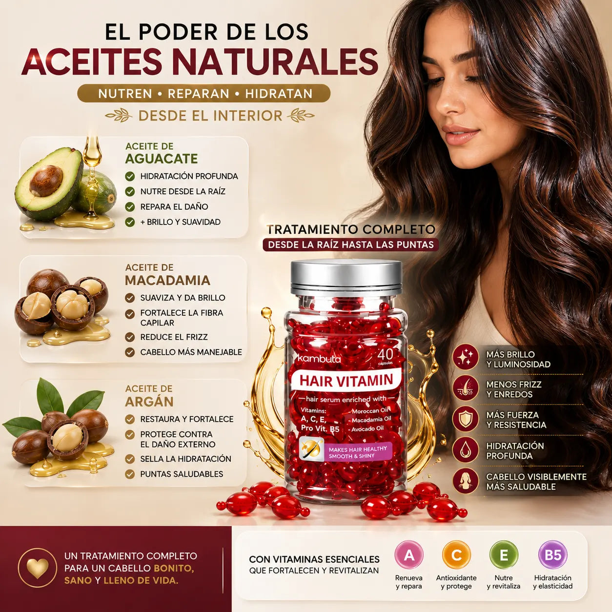 HairVitamin - Hidrata, Da Brillo y Fortalece tu Cabello 💕