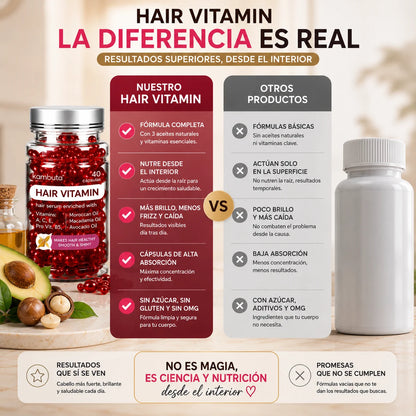 HairVitamin - Hidrata, Da Brillo y Fortalece tu Cabello 💕