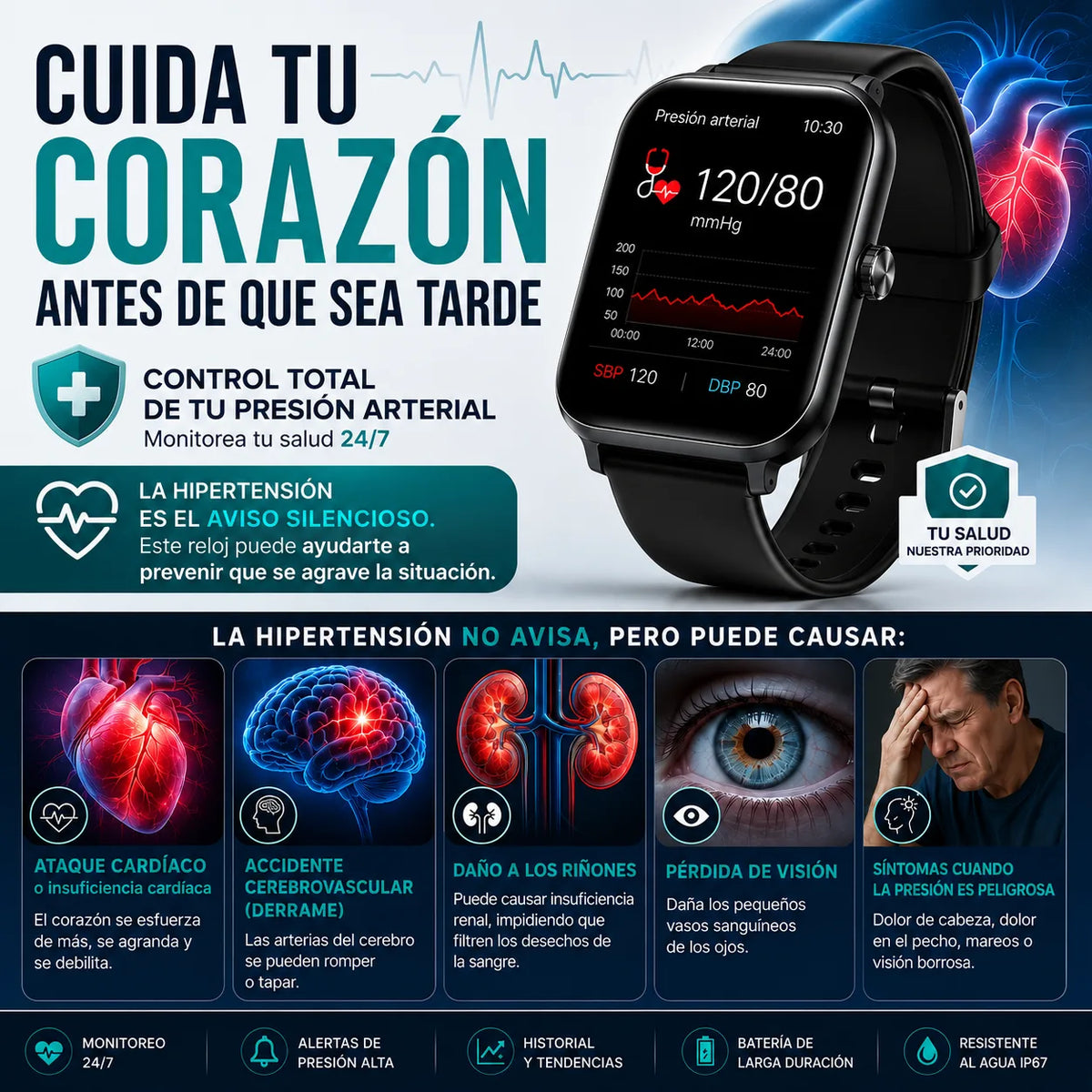 WatchPro - El Reloj que Cuida tu Ritmo Cardiaco 🫀