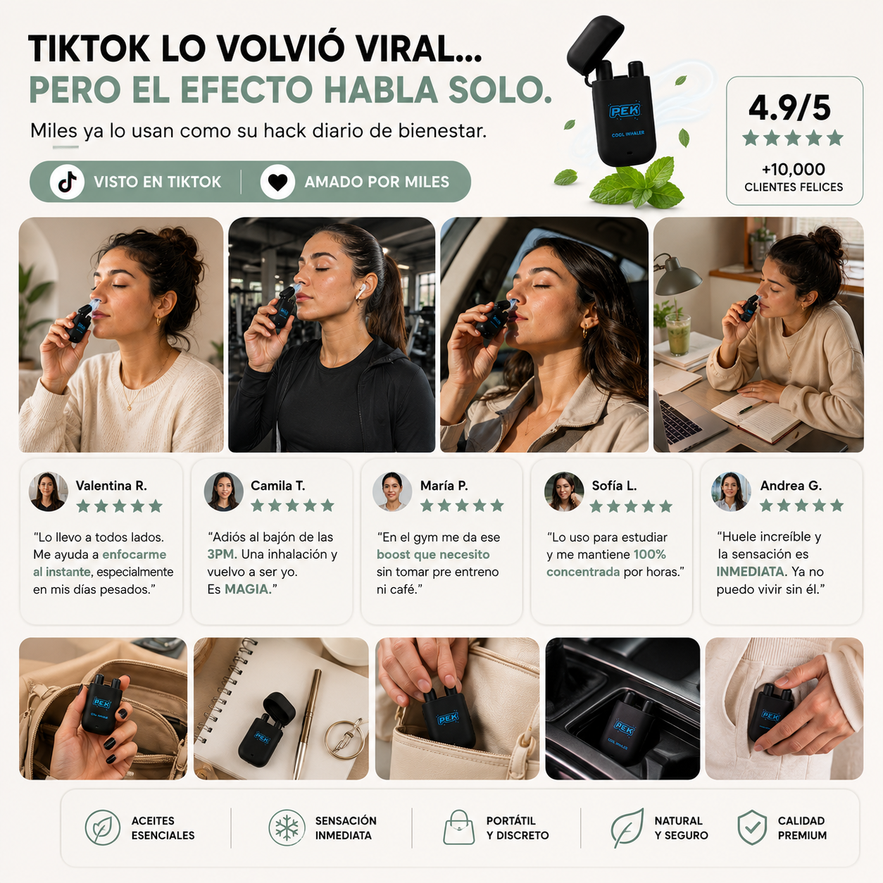 AeroMint™ - Inhalador Descongestionante Nasal
