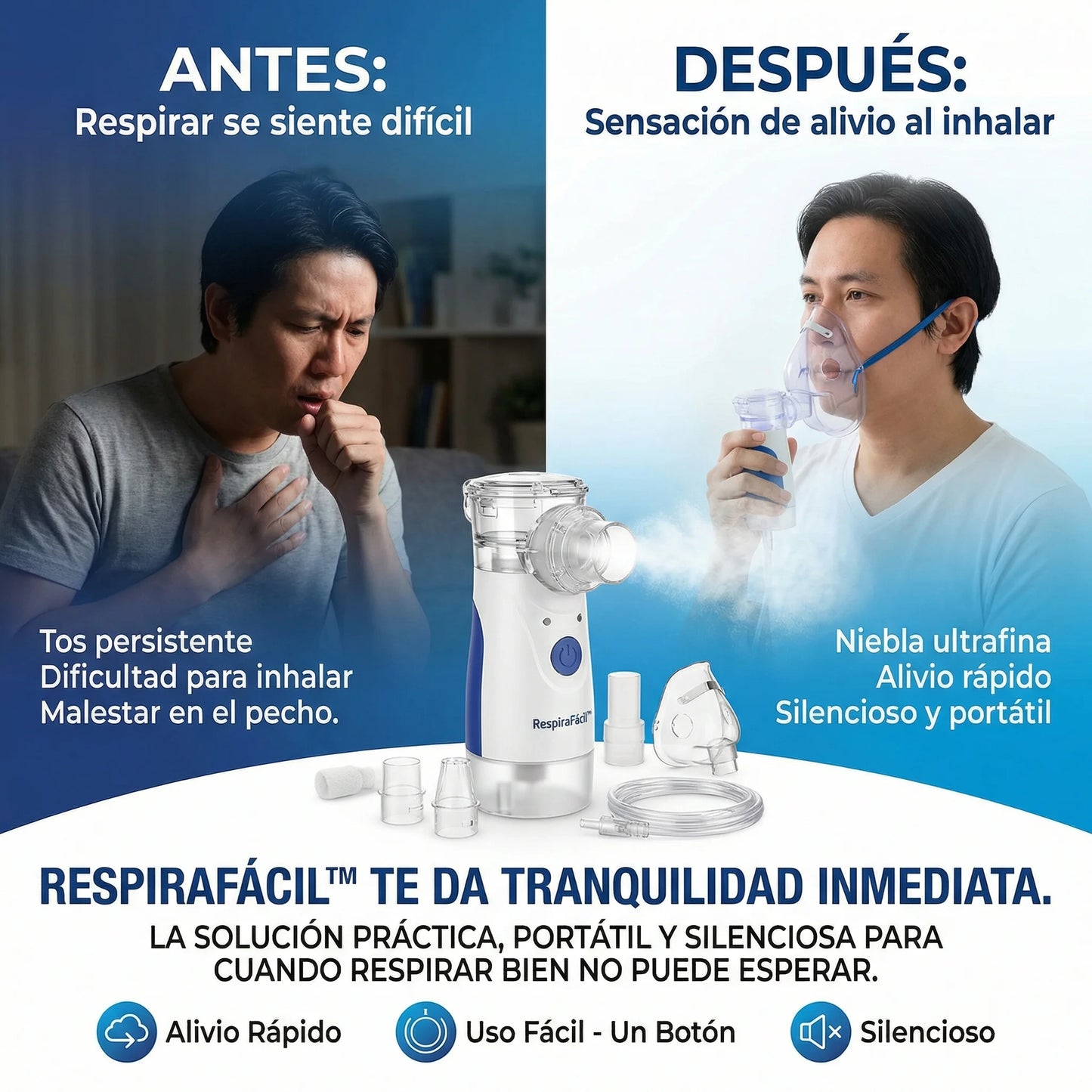 RespiraFácil™ – Nebulizador para adultos y niños💨