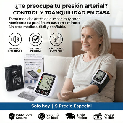 🫀CARDIOMAX™ – Baumanómetro Digital de Brazo con AltaVoz 🔊