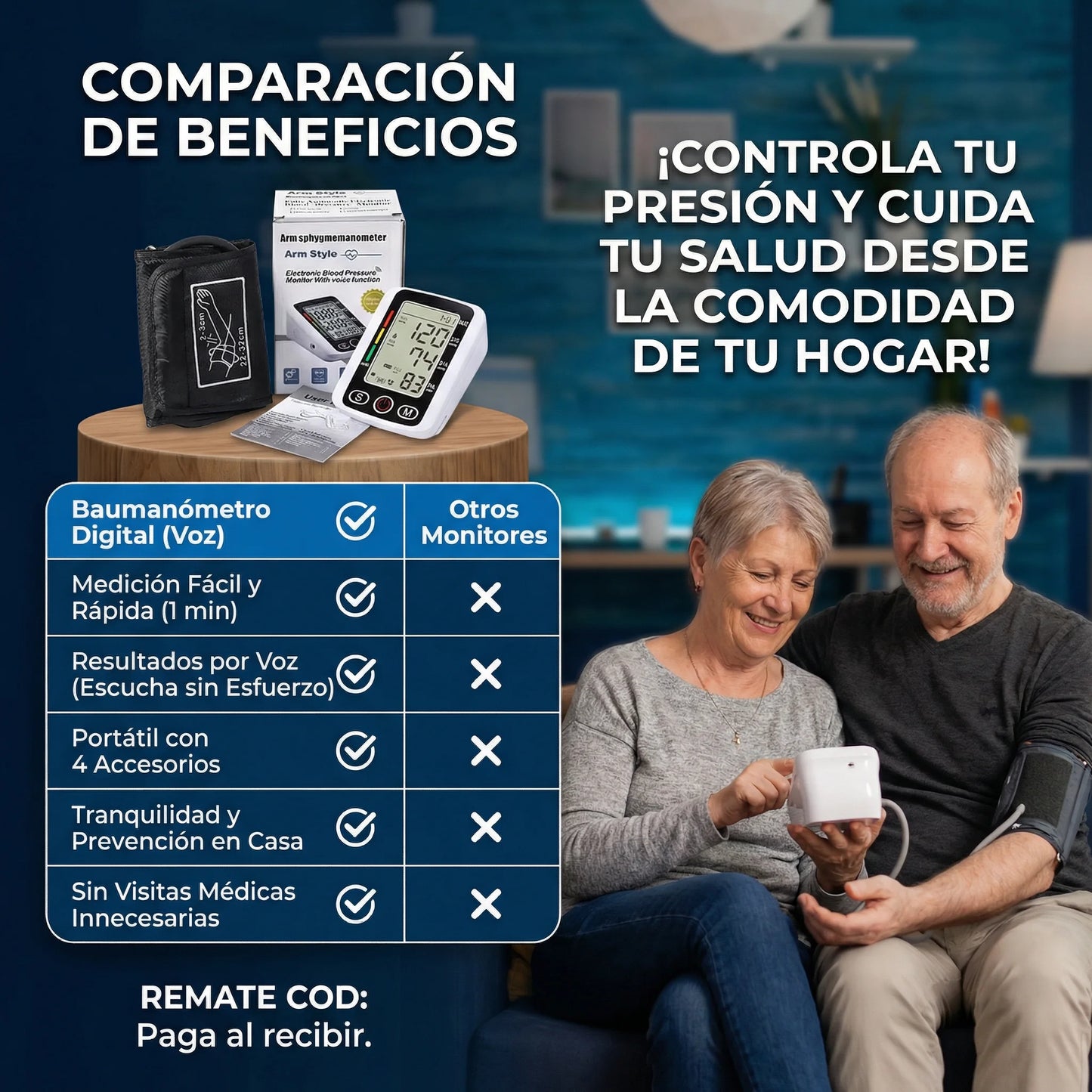 🫀CARDIOMAX™ – Baumanómetro Digital de Brazo con AltaVoz 🔊
