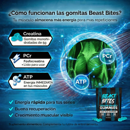 Gomitas de creatina - Crece tus glúteos 🍑