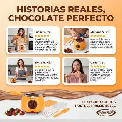 ChocoMelt Pro - Kit Derretidor de cholocate de 25 Piezas
