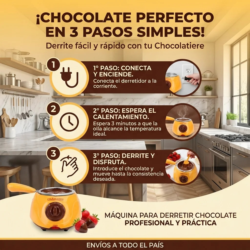 ChocoMelt Pro - Kit Derretidor de cholocate de 25 Piezas