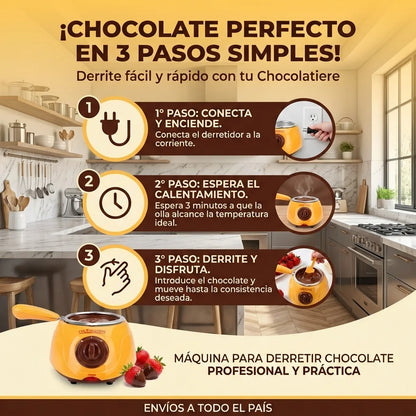 ChocoMelt Pro - Kit Derretidor de cholocate de 25 Piezas